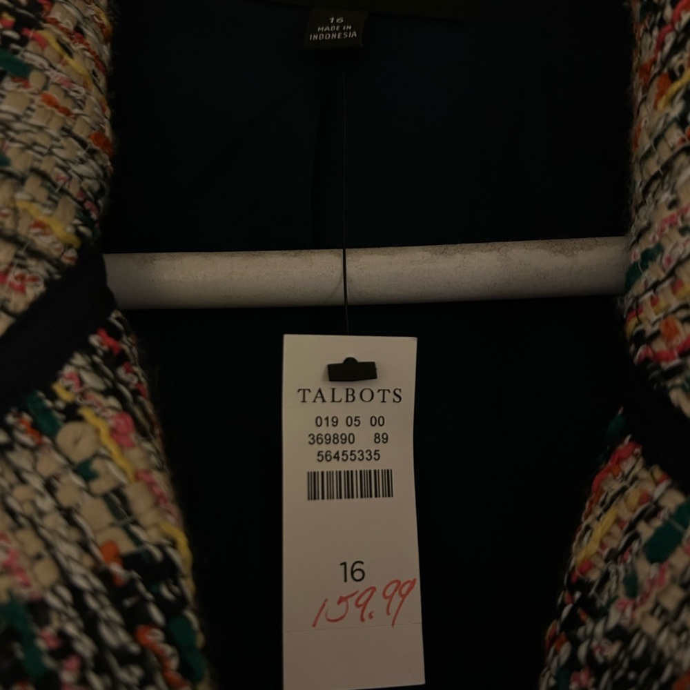 Talbots Women's Multicolor Tweed Jacket - Picture 4 of 5